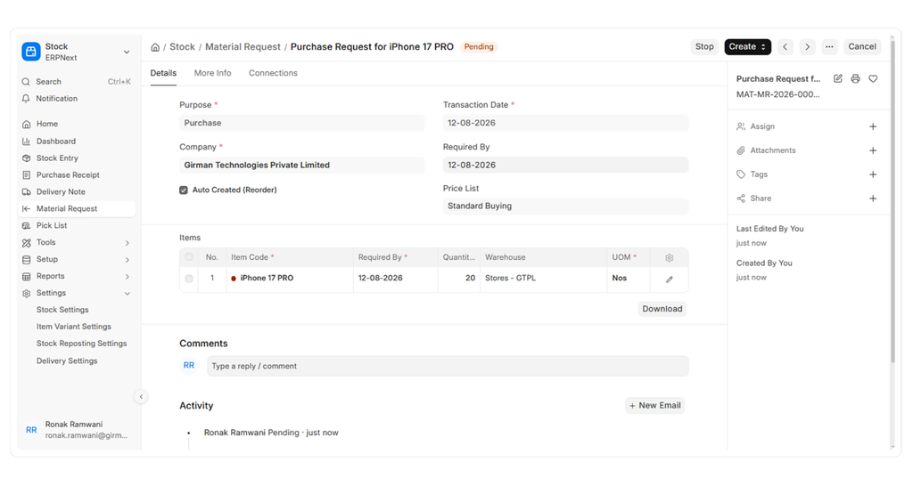 Purchase Request