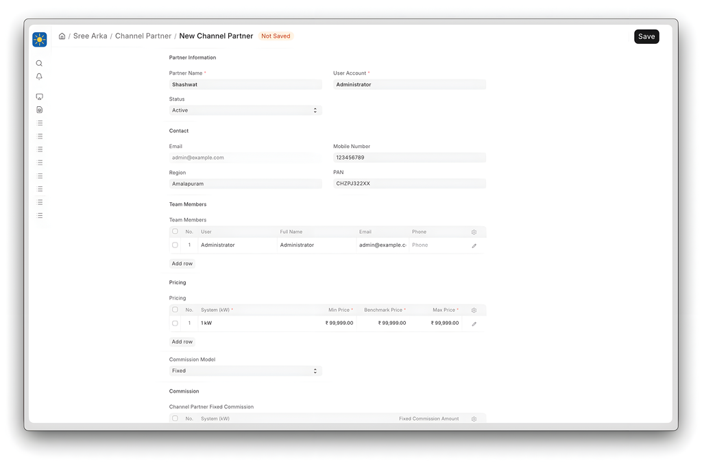 Sree- Channel Partner Management